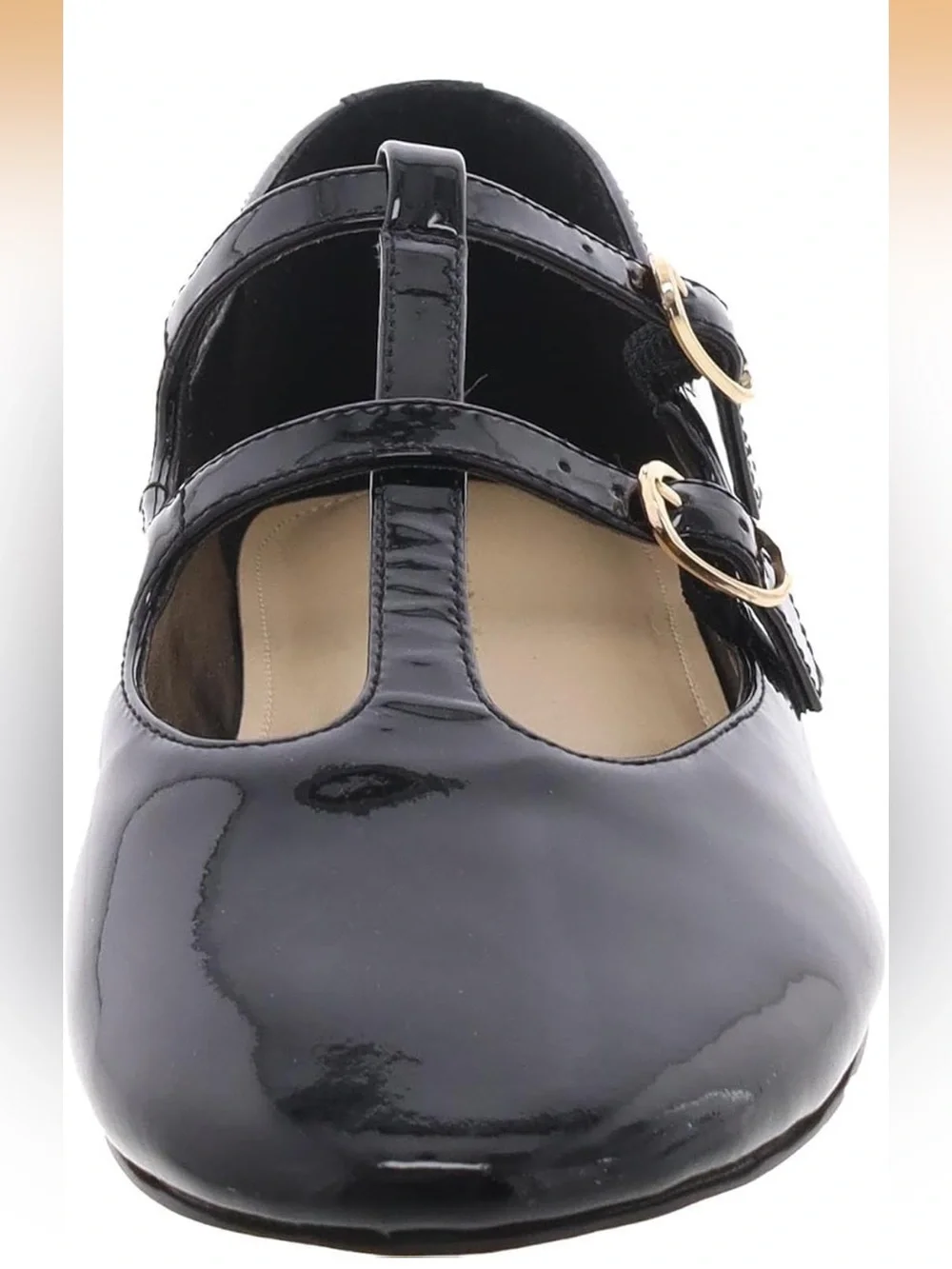 Marc Fisher LTD Women's Evie Double Buckle T-Strap Flats Size 11M